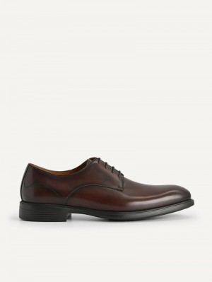 Pedro Altitude Leather Shoes Men Derby Shoes Dark Brown | Q9Q-2812