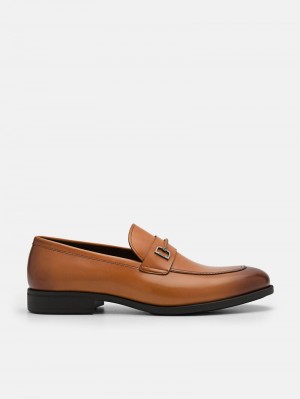 Pedro Altitude Lightweight Casey Leather Men Loafers Camel | Q9Q-2799