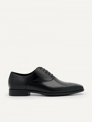 Pedro Altitude Lightweight Leather Oxford Shoes Men Lace Up Shoes Black | Q9Q-2783