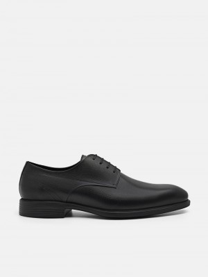 Pedro Altitude Lightweight Leather Shoes Men Derby Shoes Black | Q9Q-2776