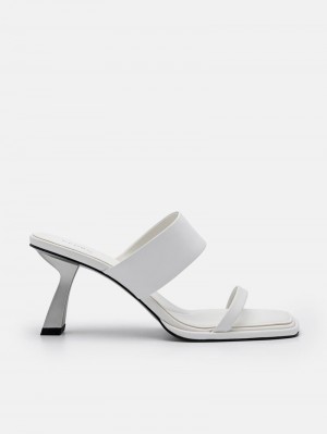 Pedro Amelie Leather Women Heel Sandals White | Q9Q-1504