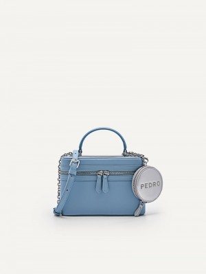 Pedro Ari Boxy Shoulder Bags Women Top Handle Bags Light Blue | Q9Q-1307