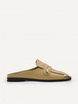 Pedro Carolyn Penny Mules Women Flats Sand | Q9Q-2108