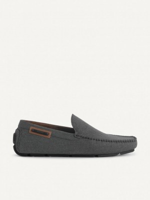 Pedro Casual Men Moccasins Dark Grey | Q9Q-1889