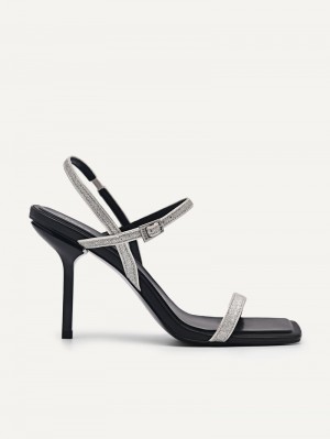 Pedro Celeste Slingback Women Heel Sandals Silver | Q9Q-1483