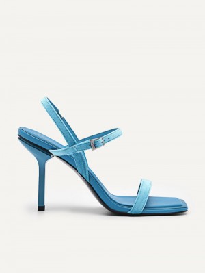 Pedro Celeste Slingback Women Heel Sandals Cyan | Q9Q-1482