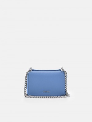 Pedro Chain Leather Women Wallets Blue | Q9Q-1016