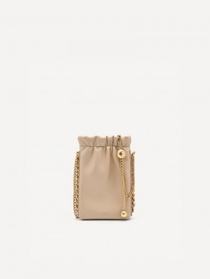 Pedro Chain Sling Pouch Women Pouches Nude | Q9Q-1013