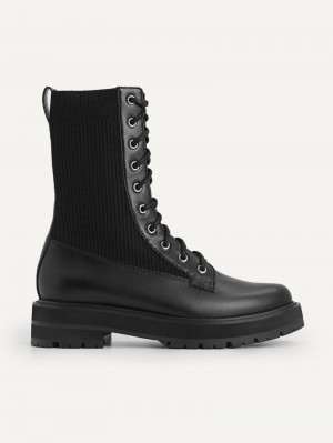 Pedro Chunky Lace-up Boots Women Ankle Boots Black | Q9Q-1371