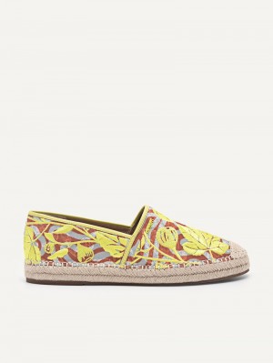 Pedro Corrin Espadrilles Women Flats Yellow | Q9Q-1878