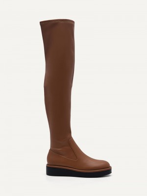 Pedro Dessau Knee-High Boots Women Over-The-Knee Boots Camel | Q9Q-1367