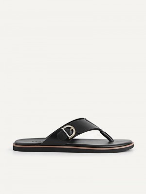 Pedro Dillon Thong Men Sandals Black | Q9Q-2677