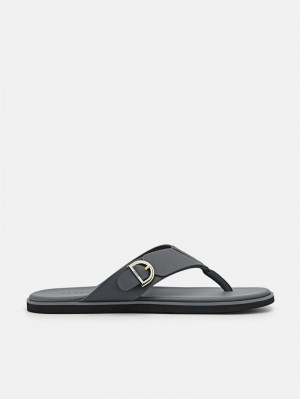 Pedro Dillon Thong Men Sandals Dark Grey | Q9Q-2679