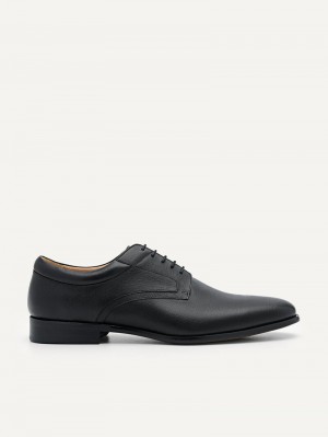 Pedro Embossed Leather Shoes Men Derby Shoes Black | Q9Q-2631