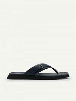 Pedro Ezra Thong Men Sandals Navy | Q9Q-1855