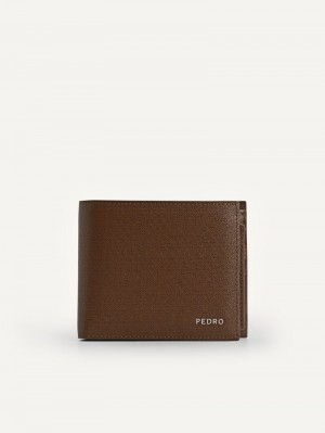 Pedro Full-Grain Leather with Insert Men Wallets Dark Brown | Q9Q-996