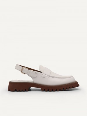 Pedro Grapnel Chunky Loafer Mule Women Flats Chalk | Q9Q-1834