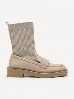 Pedro Gropius Boots Women Ankle Boots Sand | Q9Q-1359