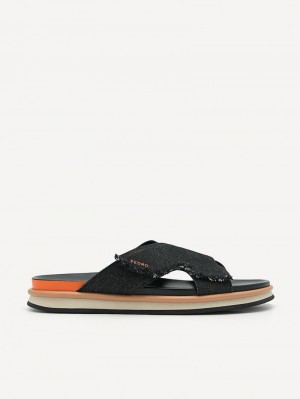 Pedro Harlin Slide Men Sandals Black | Q9Q-1825