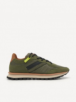 Pedro Harlin Sneakers Men Low Top Sneakers Military Green | Q9Q-1828