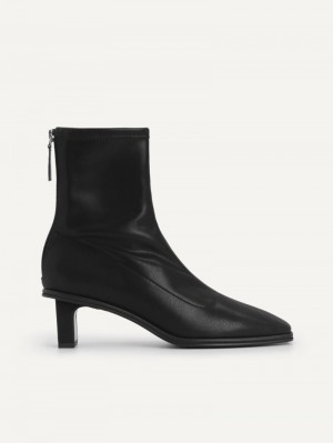 Pedro Heel Boots Women Ankle Boots Black | Q9Q-1354