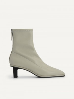 Pedro Heel Boots Women Ankle Boots Olive | Q9Q-1357