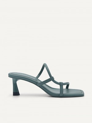 Pedro Heel Women Heel Sandals Green | Q9Q-1473