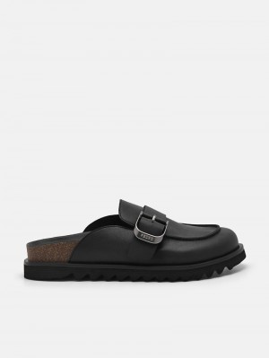 Pedro Helix Mules Women Flats Black | Q9Q-2555