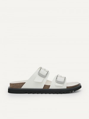 Pedro Helix Slide Men Sandals White | Q9Q-2549
