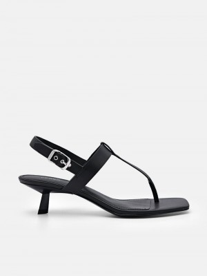 Pedro Helix Women Heel Sandals Black | Q9Q-2540