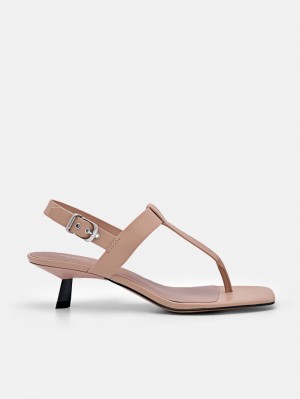 Pedro Helix Women Heel Sandals Taupe | Q9Q-2542