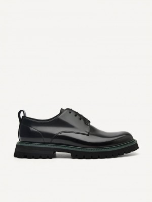Pedro Hendrix Leather Derby Shoes Men Lace Up Shoes Black | Q9Q-1821