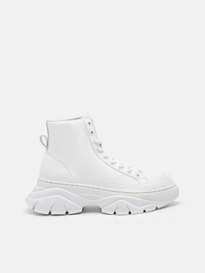 Pedro Hybrix Lace-Up Boots Women Sneakers White | Q9Q-2486