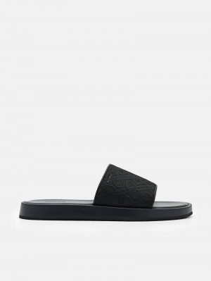 Pedro Icon Jacquard Slide Men Sandals Black | Q9Q-2444