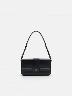 Pedro Icon Leather Bags Men Sling Bags Black | Q9Q-2320