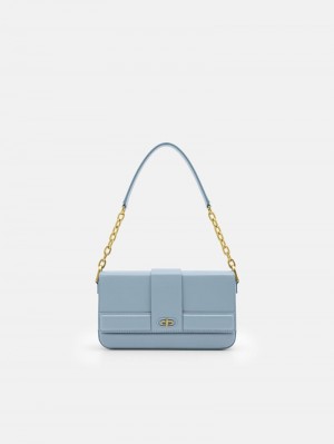 Pedro Icon Leather Bags Men Sling Bags Slate Blue | Q9Q-2323