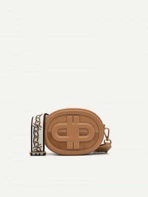Pedro Icon Leather Bags Women Shoulder Bags Camel | Q9Q-2336