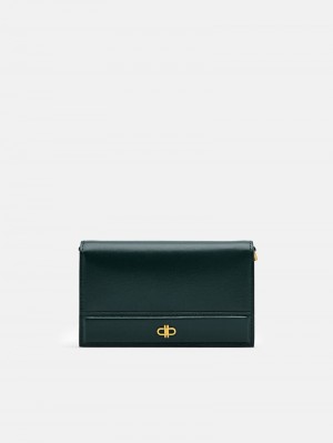 Pedro Icon Leather Bi-Fold Women Wallets Dark Green | Q9Q-2212