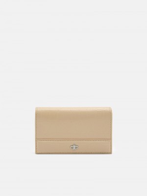 Pedro Icon Leather Bi-Fold Women Wallets Nude | Q9Q-2211