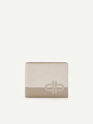 Pedro Icon Leather Bi-Fold with Insert Men Wallets Chalk | Q9Q-2202