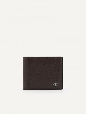 Pedro Icon Leather Bi-Fold with Insert Men Wallets Dark Brown | Q9Q-2201