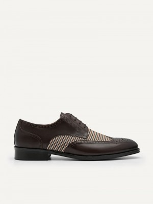 Pedro Icon Leather Brogue Men Derby Shoes Brown | Q9Q-2425
