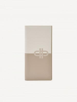 Pedro Icon Leather Long Men Wallets Chalk | Q9Q-2262