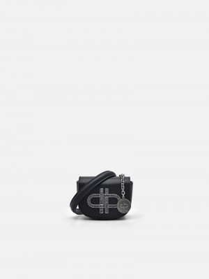Pedro Icon Leather Micro Sling Pouch Women Pouches Black | Q9Q-2258