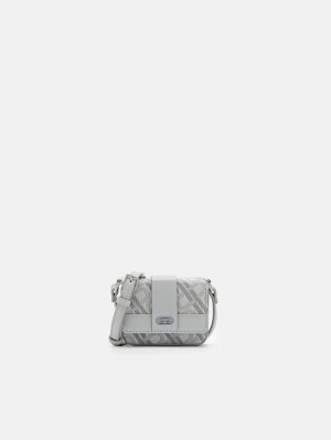 Pedro Icon Leather Sling Pouch Men Tech Accessories Light Grey | Q9Q-2229