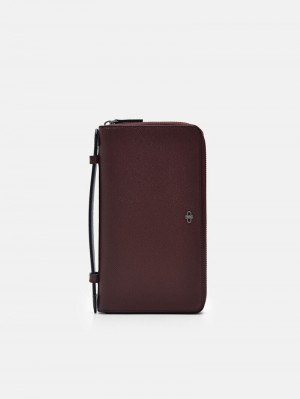 Pedro Icon Leather Travel Organiser Men Travel Accessories Mahogany | Q9Q-2227