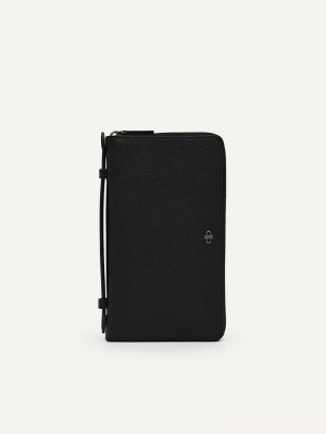 Pedro Icon Leather Travel Organiser Men Travel Accessories Black | Q9Q-2224