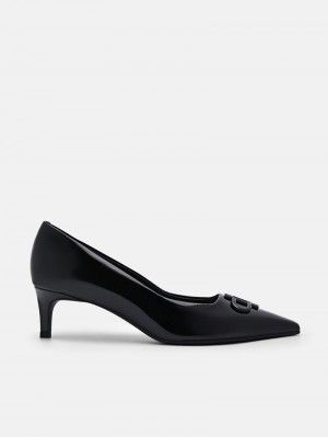 Pedro Icon Leather Women Pumps Black | Q9Q-2362