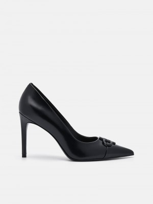 Pedro Icon Leather Women Pumps Black | Q9Q-2360