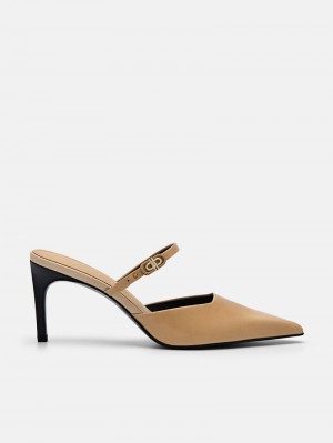 Pedro Icon Leather Women Pumps Nude | Q9Q-2359